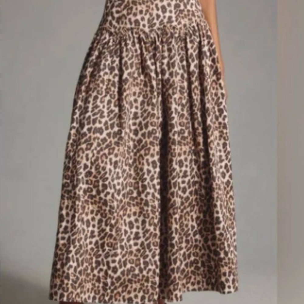 Mare Mare Anthropologie Leopard Print Maxi Skirt